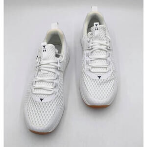 Under Armour Project Rock BSR 4 White  Halo Grey Charged Size 12 Sneakers Men